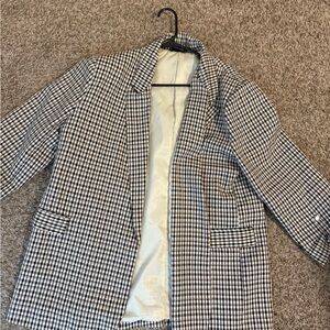 Vici Tan and Black Checkered Blazer
